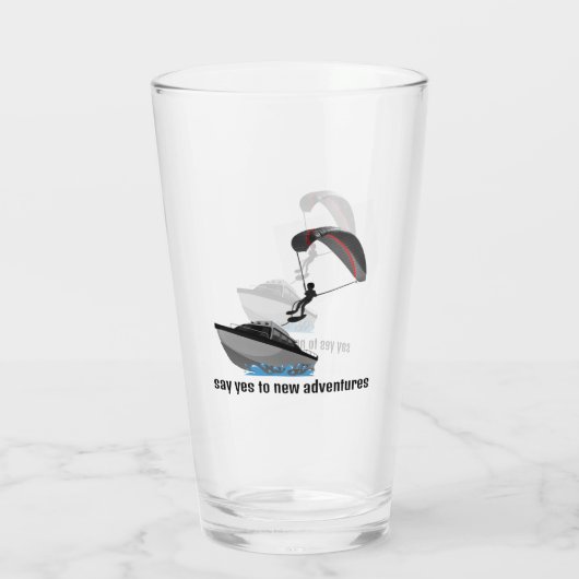 Parasailing Design Drink glas (Achterkant)