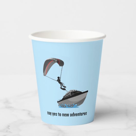 Parasailing Design Paper Cup Papieren Bekers (Voorkant)