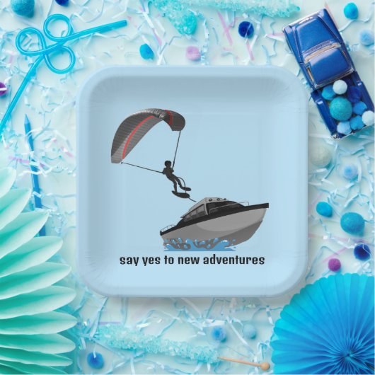 Parasailing design papieren bordje (Feest)