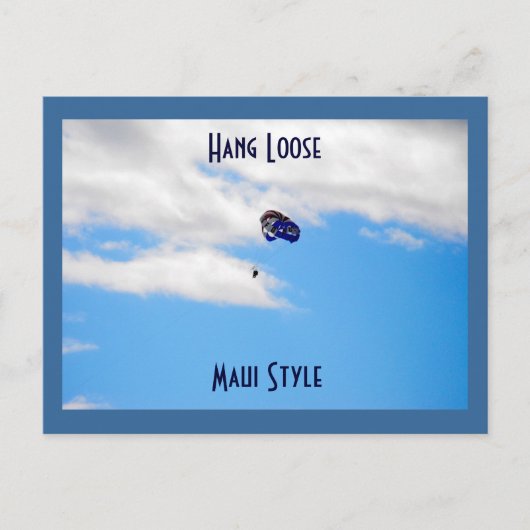 Parasailing in Lahaina, Maui Hawaii Briefkaart (Voorkant)