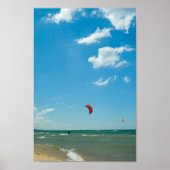 Parasailing, Lake Michigan Poster (Voorkant)