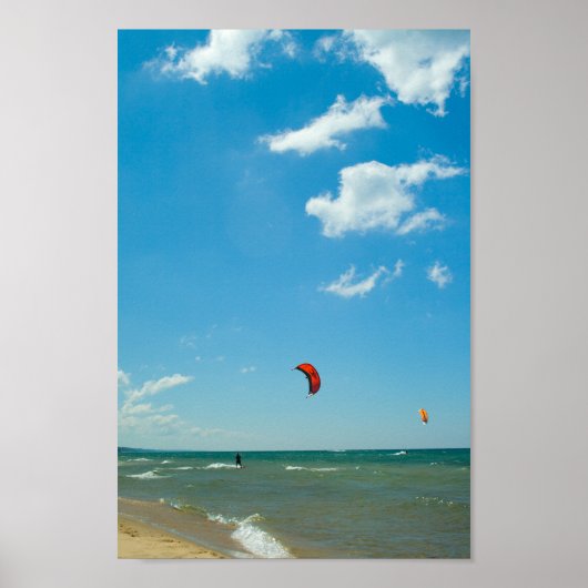 Parasailing, Lake Michigan Poster (Voorkant)