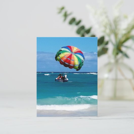 Parasailing Love Briefkaart (Staand voorkant)
