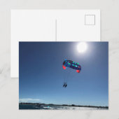 Parasailing op het strand feestdagenkaart (Voorkant / Achterkant)
