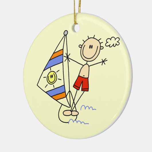 Parasailing Stick Figuur Keramisch Ornament (Links)