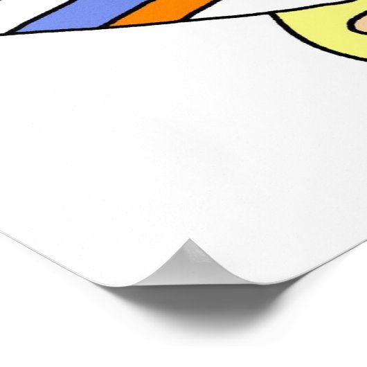 Parasailing Stick Figuur Poster (Hoek)