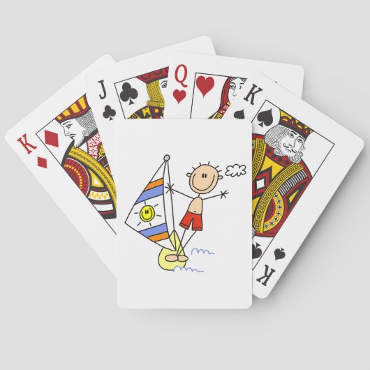 Parasailing Stickfiguur Pokerkaarten (Achterkant)