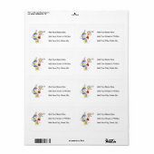 Parasailing Stokfiguur Etiket (Full Sheet)
