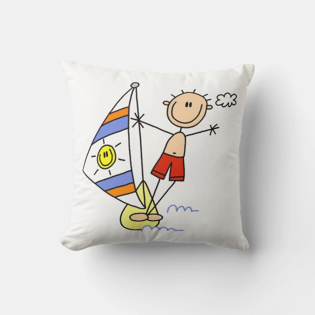 Parasailing Stokfiguur Kussen (Voorkant)