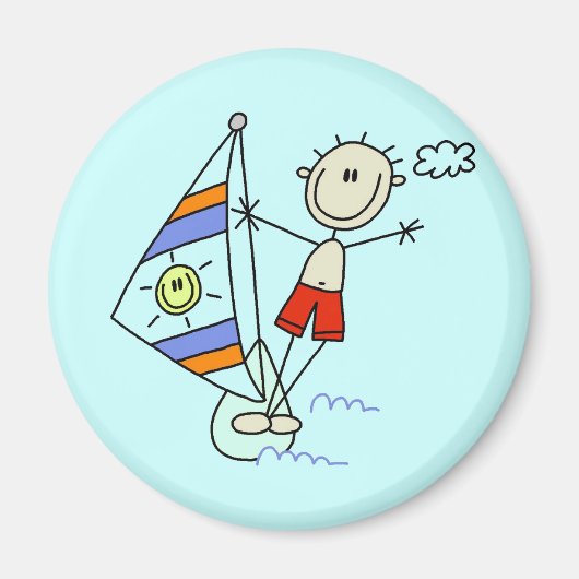 Parasailing Stokfiguur Magneet (Voorkant)