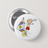 Parasailing Stokfiguur Ronde Button 5,7 Cm (Voorkant /achterkant)