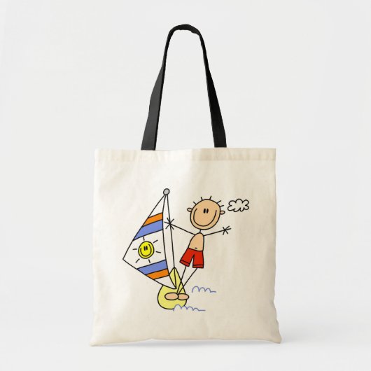 Parasailing Stokfiguur Tote Bag (Voorkant)
