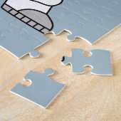 Parasaurolophus Astronaut met Amerikaanse vlag. Legpuzzel (Zijkant)