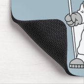 Parasaurolophus Astronaut met Amerikaanse vlag. Muismat (Hoek)