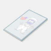 Parasaurolophus Astronaut met Amerikaanse vlag. Post-it® Notes (Schuin)