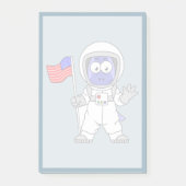 Parasaurolophus Astronaut met Amerikaanse vlag. Post-it® Notes (Voorkant)