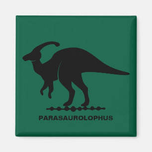 Parasaurolophus dinosaurus silhouet magneet