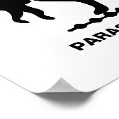 Parasaurolophus dinosaurus silhouet poster (Hoek)