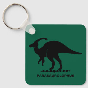 Parasaurolophus dinosaurus silhouet sleutelhanger