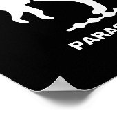 Parasaurolophus-dinosaurussilhouet Poster (Hoek)