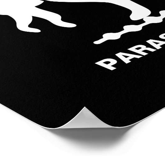 Parasaurolophus-dinosaurussilhouet Poster (Hoek)