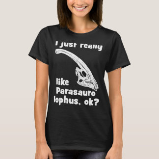 Parasaurolophus Head Fossil Skull Dinosaur Botten T-shirt