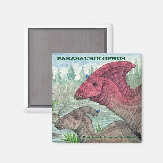 Parasaurolophus magneet (Voorkant / Achterkant)