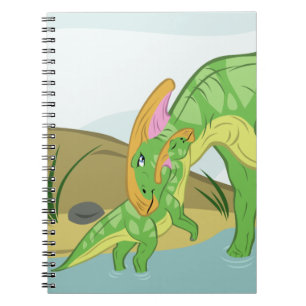 Parasaurolophus Mam en Baby Notitieboek