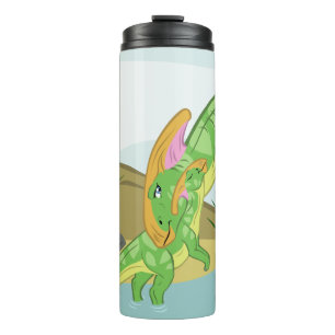 Parasaurolophus Mam en Baby Thermosbeker