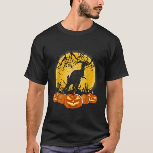 Parasaurolophus Pumpkin Halloween T-shirt (Voorkant)