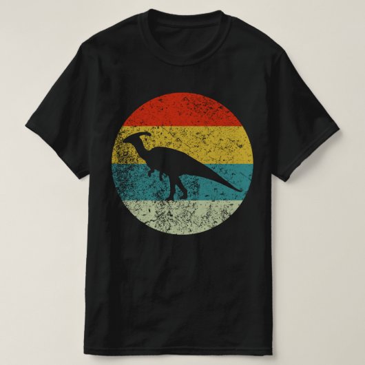 parasaurolophus retro silhouette 70 s t-shirt (Design voorkant)