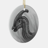 Parasaurolophus Sketch Keramisch Ornament (Rechts)