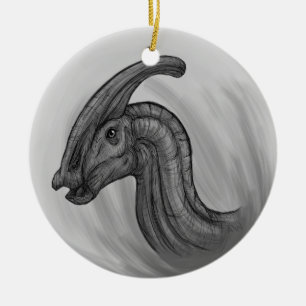 Parasaurolophus Sketch Keramisch Ornament