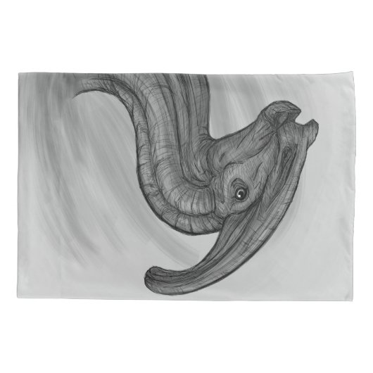 Parasaurolophus Sketch Kussensloop (Achterkant)