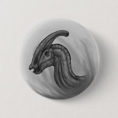 Parasaurolophus Sketch Ronde Button 5,7 Cm (Voorkant)