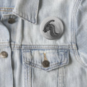 Parasaurolophus Sketch Ronde Button 5,7 Cm (In situ)