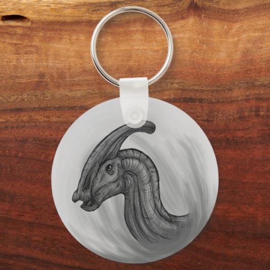 Parasaurolophus Sketch Sleutelhanger (Voorkant)