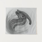 Parasaurolophus Sketch Wandkleed (Voorkant (horizontaal))