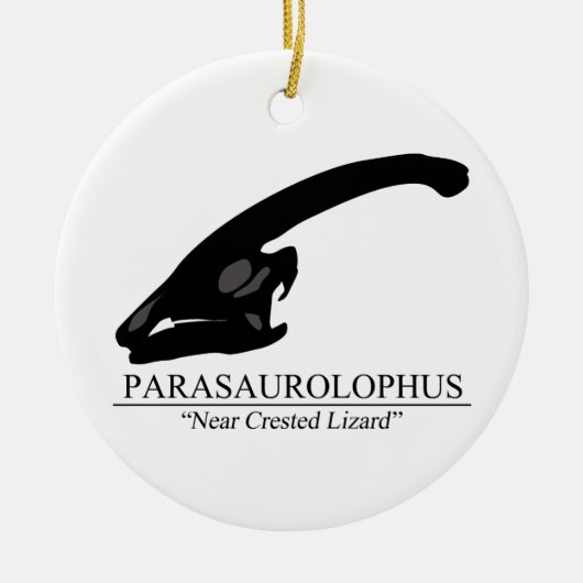 Parasaurolophus Skull Keramisch Ornament (Voorkant)