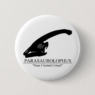 Parasaurolophus Skull Ronde Button 5,7 Cm