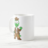 Parasaurolophus verkleed als Indiana Jones. Koffiemok (Voorkant links)
