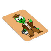 Parasaurolophus verkleed als Indiana Jones. Magneet (Rechterzijde)