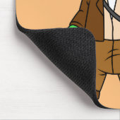 Parasaurolophus verkleed als Indiana Jones. Muismat (Hoek)