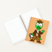 Parasaurolophus verkleed als Indiana Jones. Notitieboek (Binnen)