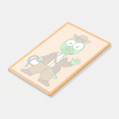 Parasaurolophus verkleed als Indiana Jones. Post-it® Notes (Schuin)