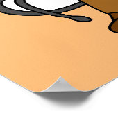 Parasaurolophus verkleed als Indiana Jones. Poster (Hoek)