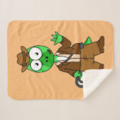 Parasaurolophus verkleed als Indiana Jones. Sherpa Deken (Voorkant (horizontaal))