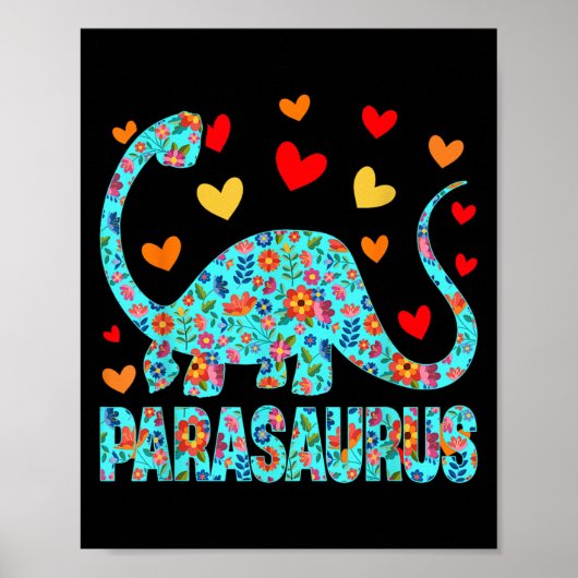 Parasaurus Paraprofessional Paraeducator Dinosaur Poster (Voorkant)