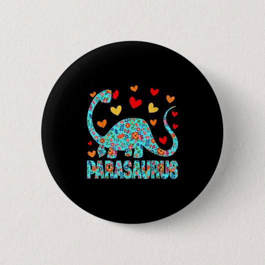 Parasaurus Paraprofessional Paraeducator Dinosaur  Ronde Button 5,7 Cm (Voorkant)