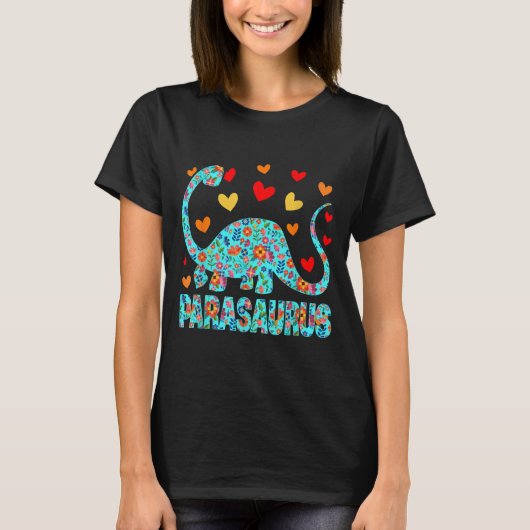 Parasaurus Paraprofessional Paraeducator Dinosaur T-shirt (Voorkant)